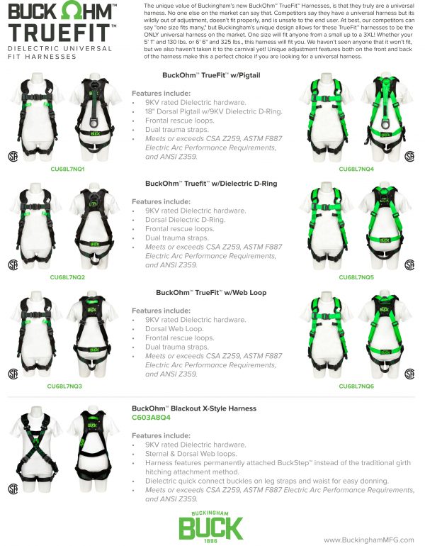 BuckOhm™ TrueFit™ Harness with Web Loop U68L7NQ3 / U68L7NQ6