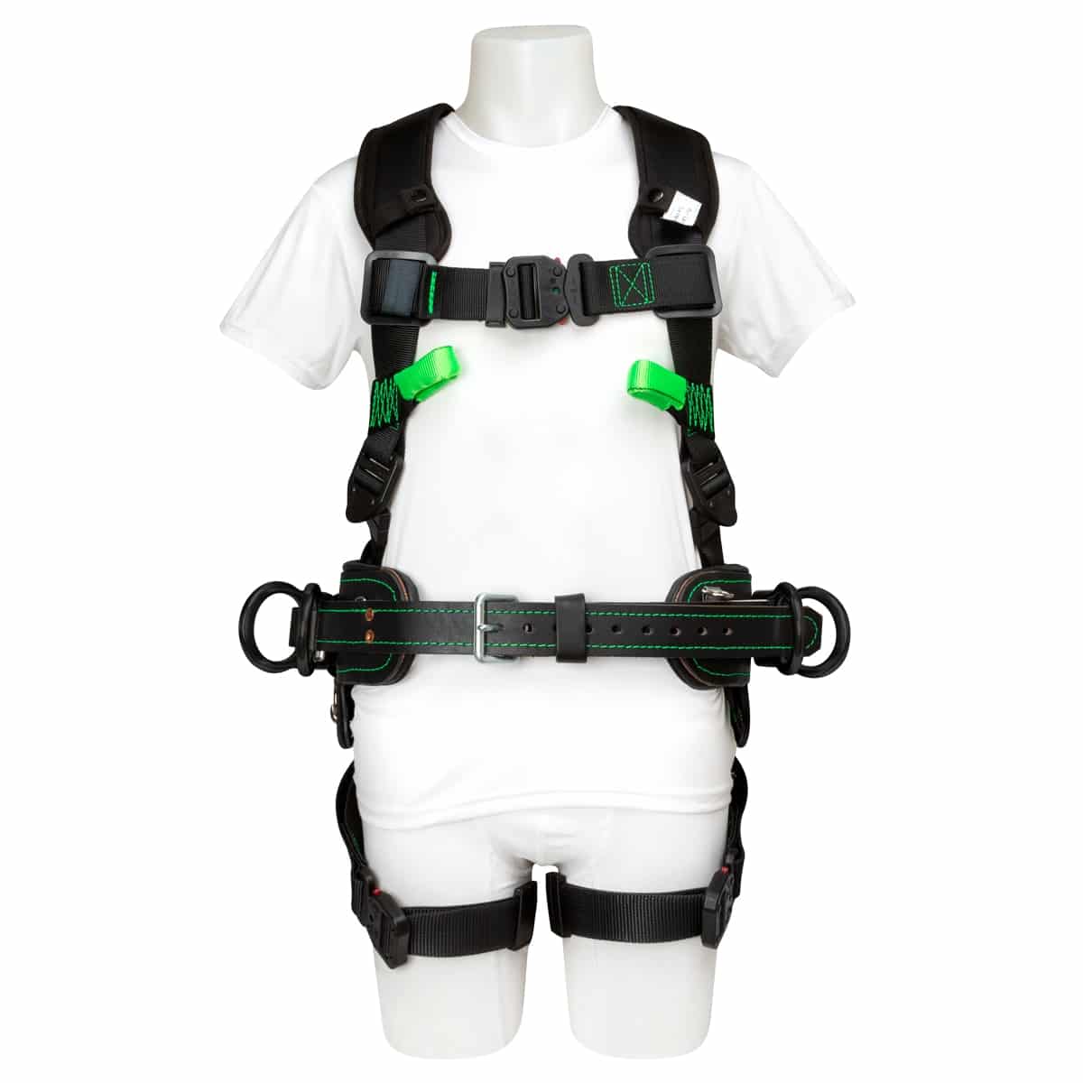 ADJUSTABLE IN-LINE D-RING BODY BELT™ H-STYLE HARNESS COMBO U68L7NQ16  Buckingham Manufacturing